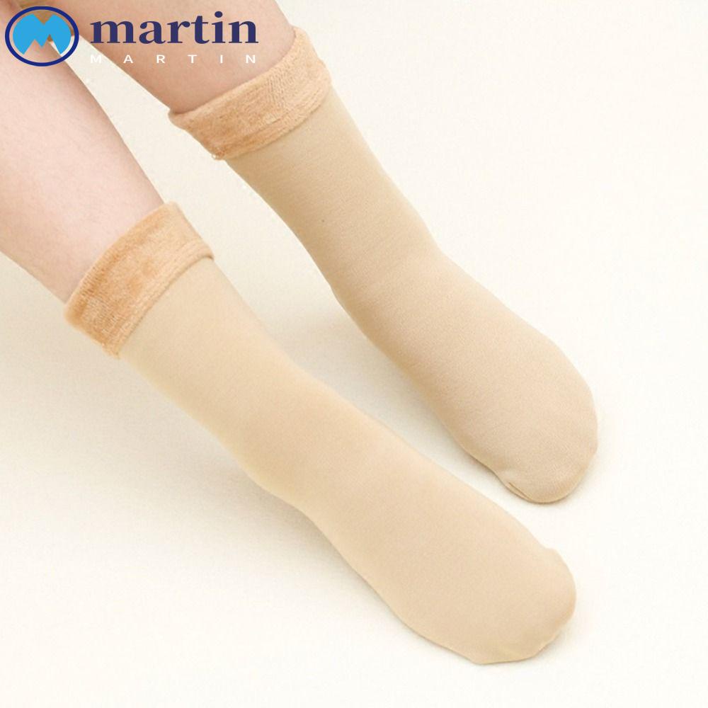 Martin ถุงเท้า ผ้ากํามะหยี่ขนนิ่ม อบอุ่น ฮาราจูกุ ฤดูใบไม้ร่วง ฤดูหนาว หนา สีพื้น ใส่สบาย สําหรับผู้หญิง ร้านขายชุดชั้นใน