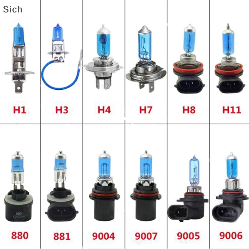 [Sich] ใหม่ หลอดไฟซีนอน H1 H3 H4 H7 H11 9006 9007 12V สีขาว