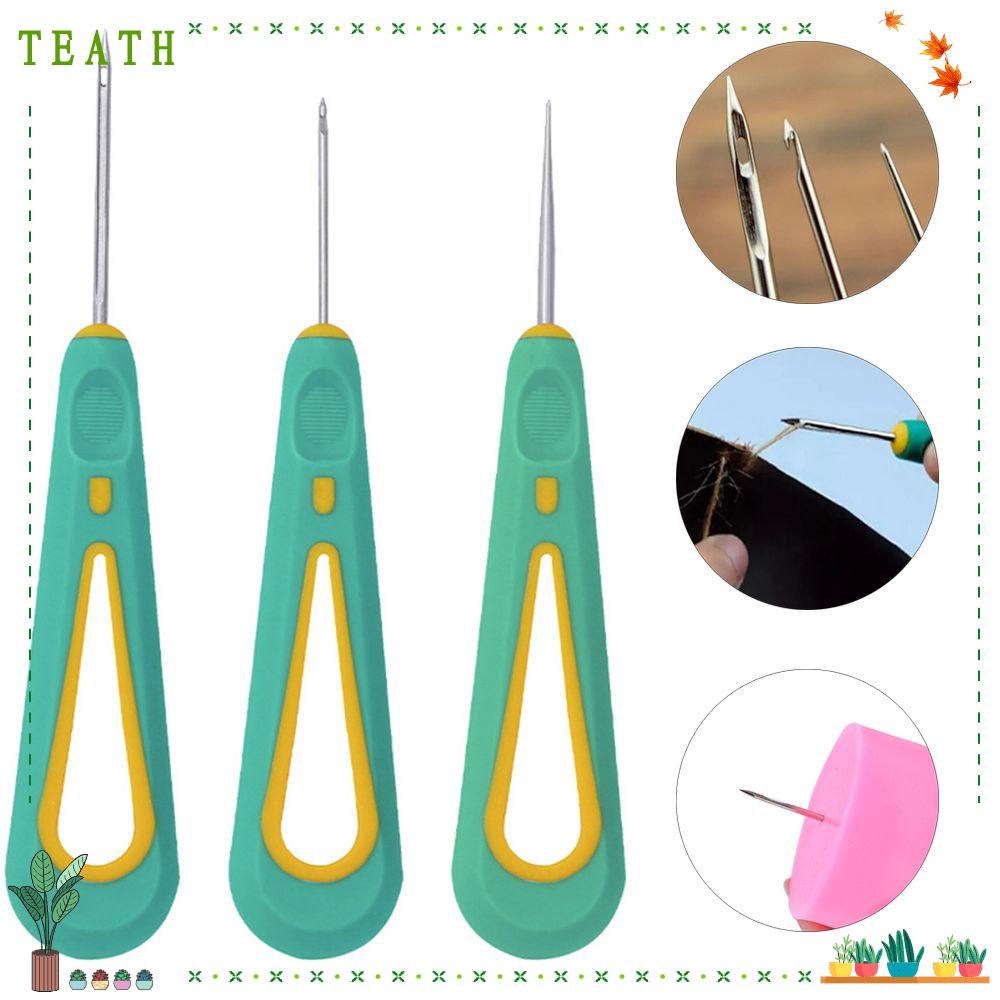 Teath กรวยเข็มเย็บผ้าหนัง พร้อมด้ามจับยาง DIY