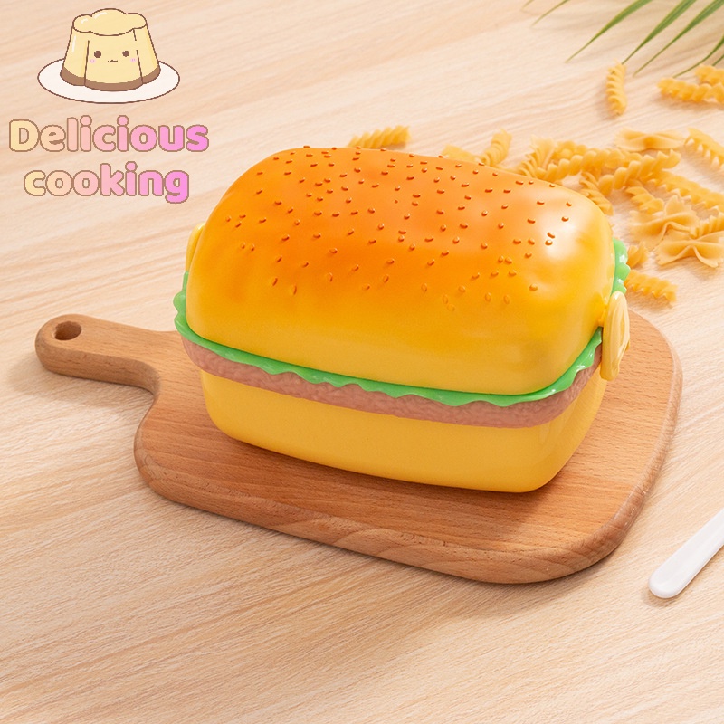 [Delicious Cooking] กล่องอาหารกลางวัน แฮมเบอร์เกอร์ เบนโตะ สร้างสรรค์ สําหรับเด็ก [ใหม่]