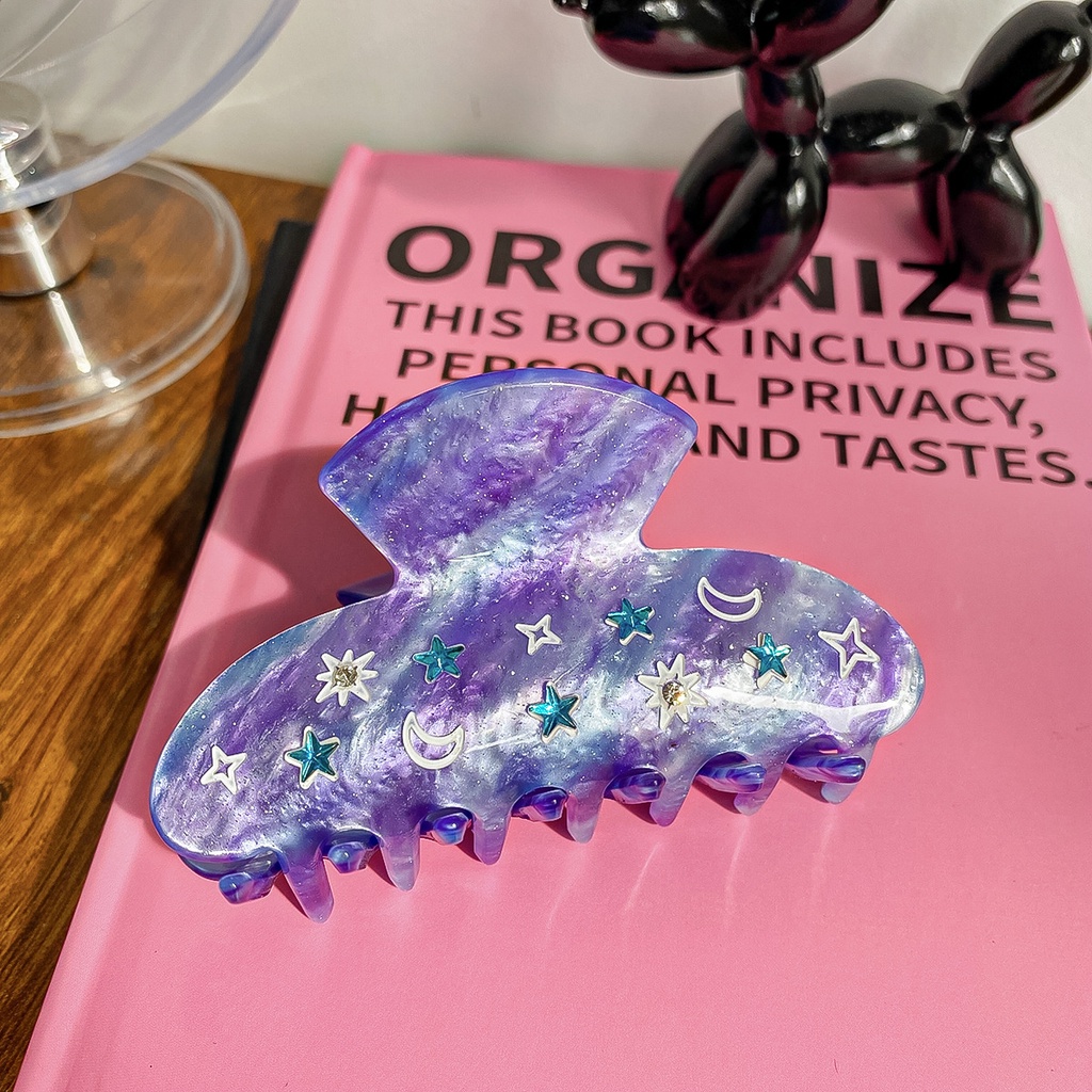 กิ๊บติดผม รูปดาว ดวงจันทร์ ประดับเพชร หรูหรา สําหรับผู้หญิง - รูปที่ 7