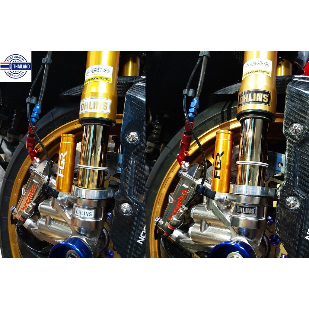 สติ๊กเกอร์ติดโช๊คหน้า Ohlins FGR ชุดใหญ่ เกรดพรีเมี่ยม / Sticker shock absorber Ohlins FGR Motorcycl