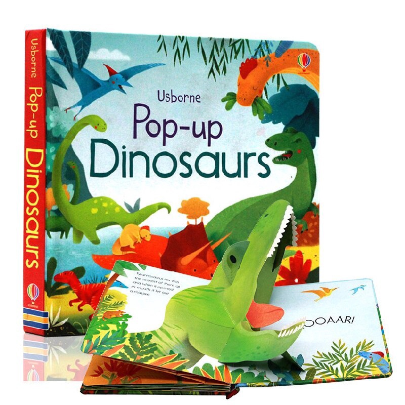Usborne Pop Up Dinosaurs English Educational 3D Flap Picture Books Bedtime Reading Book for Kids