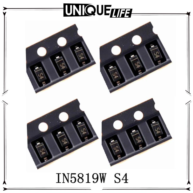 [Shiwaki4] 100 ชิ้น 1N5819W S4 SMD ไดโอด Sod-123 สูง 40V 1A สําหรับ