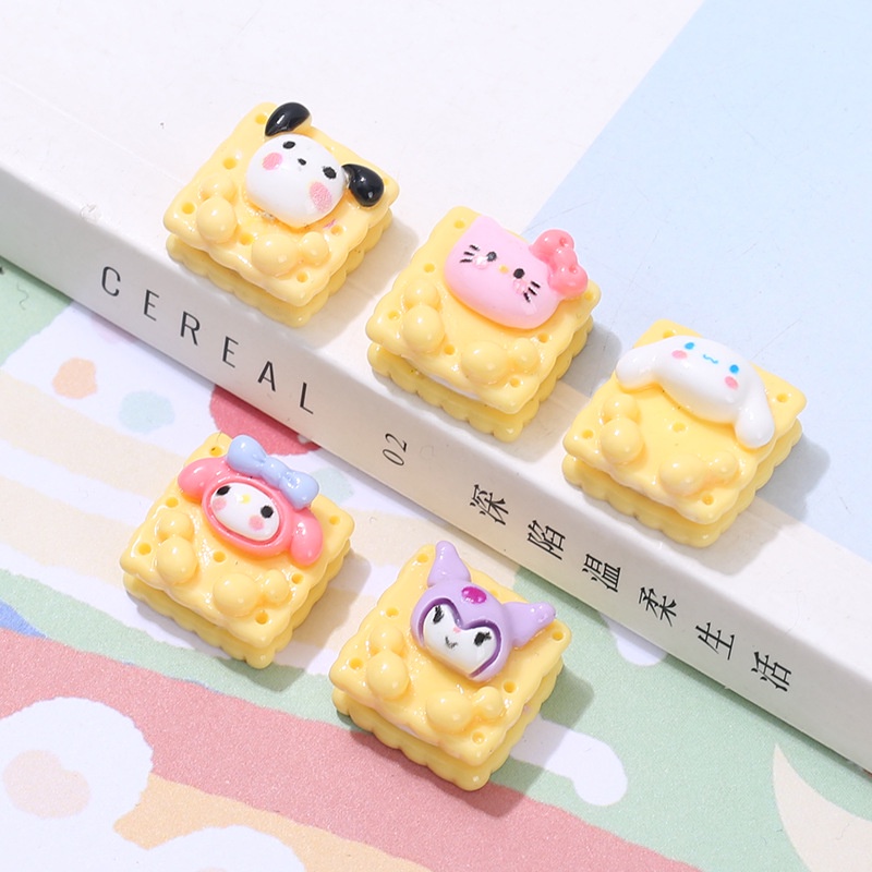 แซนวิชบิสกิตการ์ตูนชุดทําเองครีมกาวอุปกรณ์ทําเองครีมกาวเคสโทรศัพท์หัวเชือกอุปกรณ์ผมถ้วยน้ําสติกเกอร์นกกาเหว่าเรซิ่นอุป