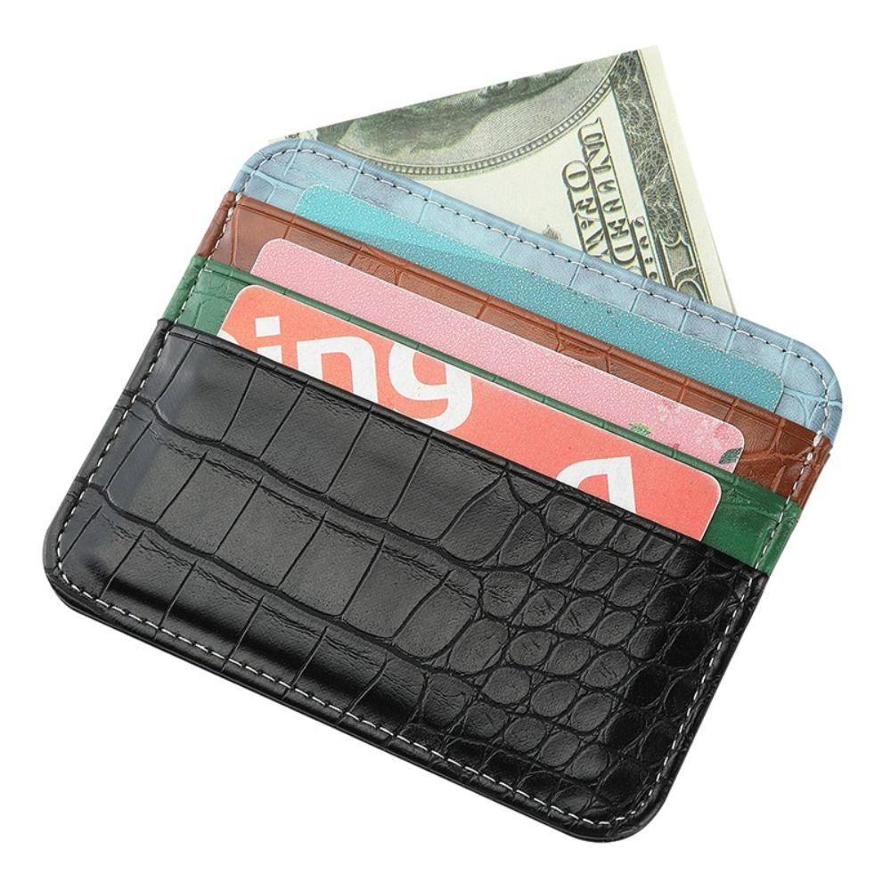 Tonfashion กระเป๋าใส่บัตรเครดิต หนัง PU แบบสองด้าน บางเฉียบ