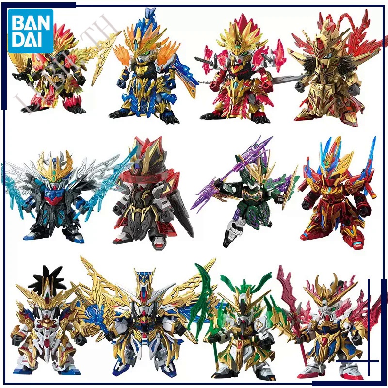เดิมแท้ SD กันดั้มโลก sangoku soketsuden Liubei Guanyu Zhang Fei caocao Bandai อะนิเมะรุ่นของเล่นรูป