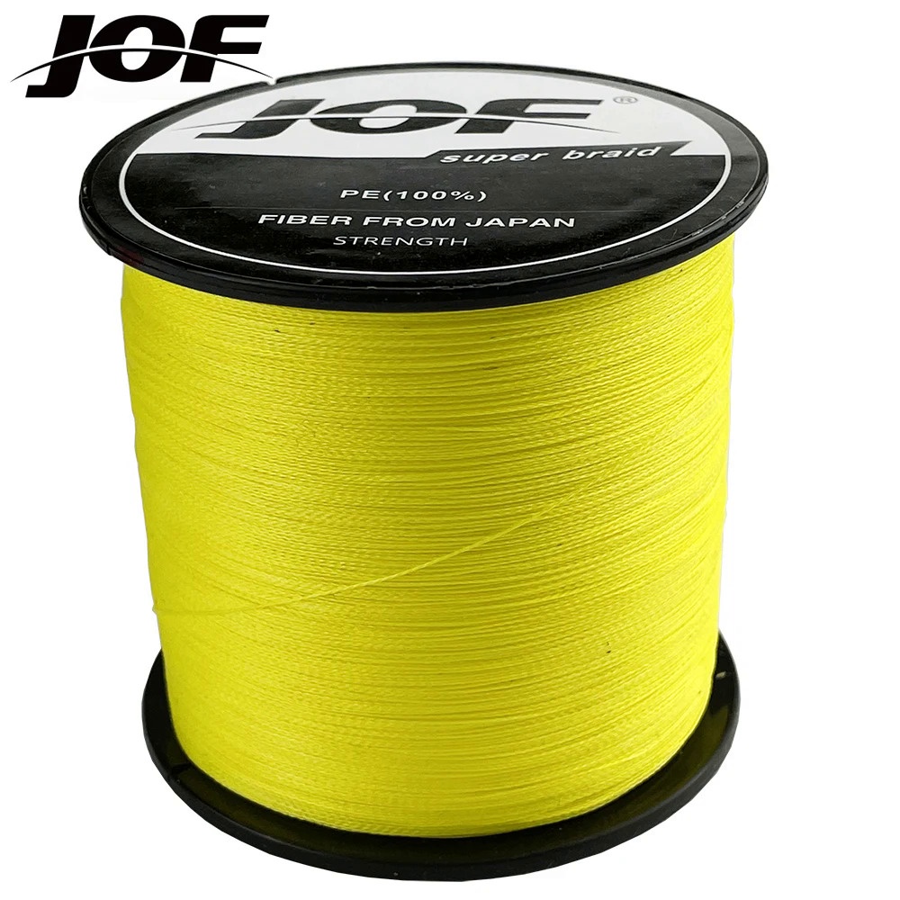 Jof สายเบ็ดตกปลา PE แบบถัก 300 ม. 500 ม. 100 ม. 4 เส้น ทนทาน