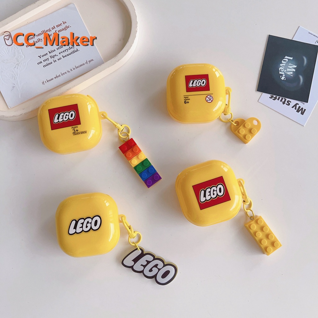 For Samsung Galaxy Buds FE Case Cute Lego Pendant Cartoon Galaxy Buds2 Pro Silicone Soft Case Buds Pro / Buds Live Shockproof Case Protective Cover