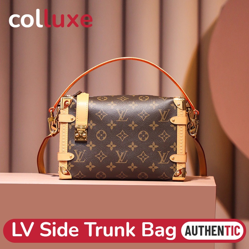 แบรนด์ใหม่และเป็นของแท้/หลุยส์วิตตอง Louis Vuitton LV Side Trunk Bag กระเป๋าถือสุภาพสตรี M46358