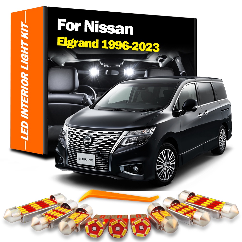 ชุดหลอดไฟ LED ตกแต่งภายในรถยนต์ สําหรับ Nissan Elgrand E50 E51 E52 1996- 2018 2019 2020 2021 2022 2023