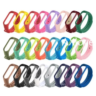 สายนาฬิกาข้อมือ ซิลิโคน โพลีโครเมี่ยม อุปกรณ์เสริม สําหรับ Xiaomi Mi Band 7 6 5 4 3 MiBand 3/4 Band5 Band6