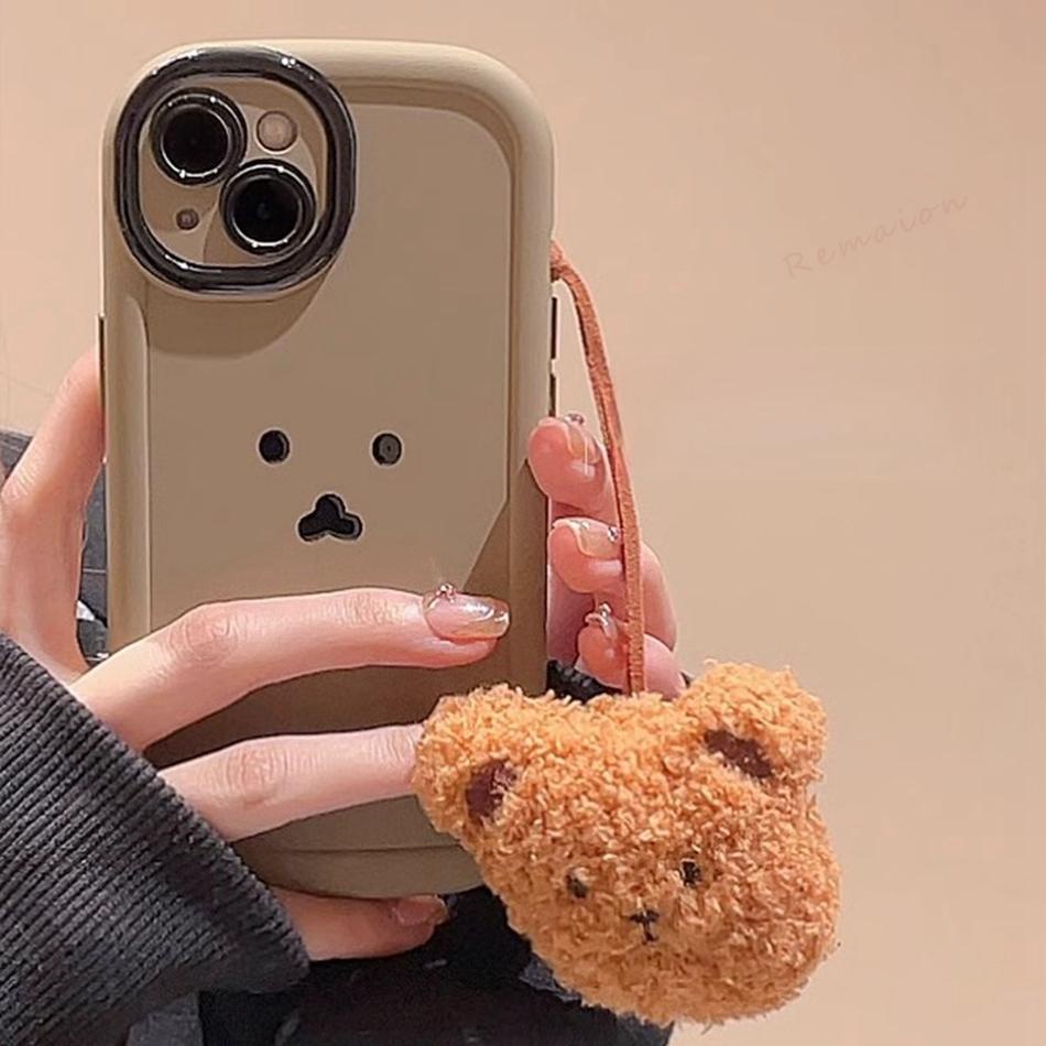 เคสโทรศัพท์มือถือ ซิลิโคนนิ่ม กันกระแทก ลายตุ๊กตาหมีน่ารัก สําหรับ iPhone 11 12 13 14 15 Pro MAX 8 7 Plus 14Pro XS MAX X XR SE 2020