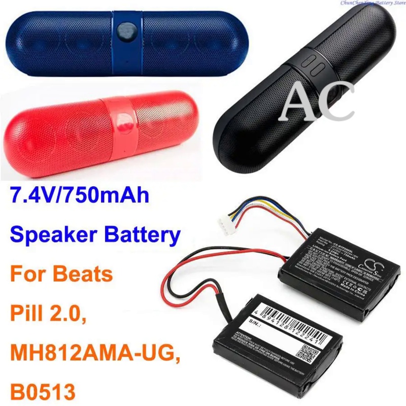 AC Cameron Sino 750mAh Speaker Battery for Beats Pill 2.0, MH812AMA-UG, B0513