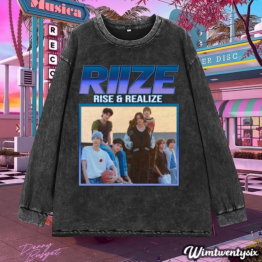 เสื้อยืดโอเวอร์ไซส์ Wimtwentysix riize | เสื้อยืดแขนยาว | เสื้อยืดซักผ้า