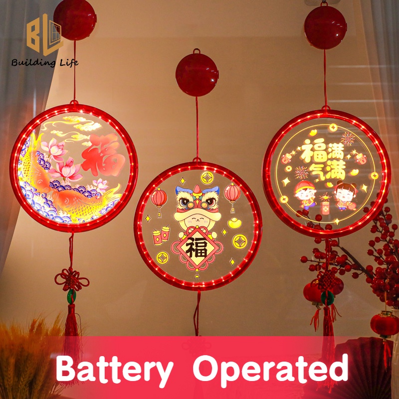 Cny โคมไฟแขวน LED ใช้แบตเตอรี่ สําหรับตกแต่งเทศกาลปีใหม่