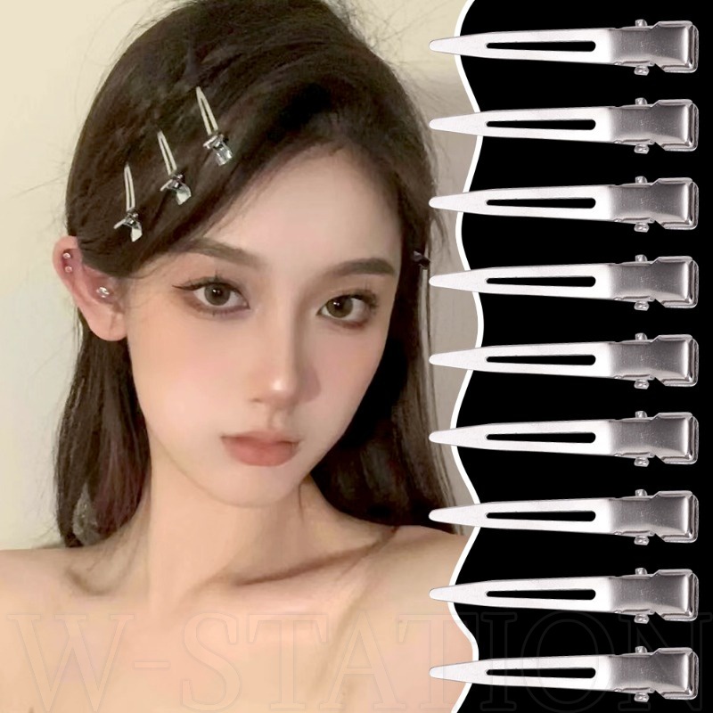 กิ๊บติดผม ไม่ทิ้งร่องรอย สไตล์พังก์ / กิ๊บปากเป็ด สไตล์ Y2k / กิ๊บหน้าม้าแฟชั่น แบบเรียบง่าย / กิ๊บติดผม แบบมืออาชีพ สําหรับผู้หญิง ร้านทําผม ที่หนีบผม / เครื่องมือจัดแต่งทรงผม สไตล์ INS