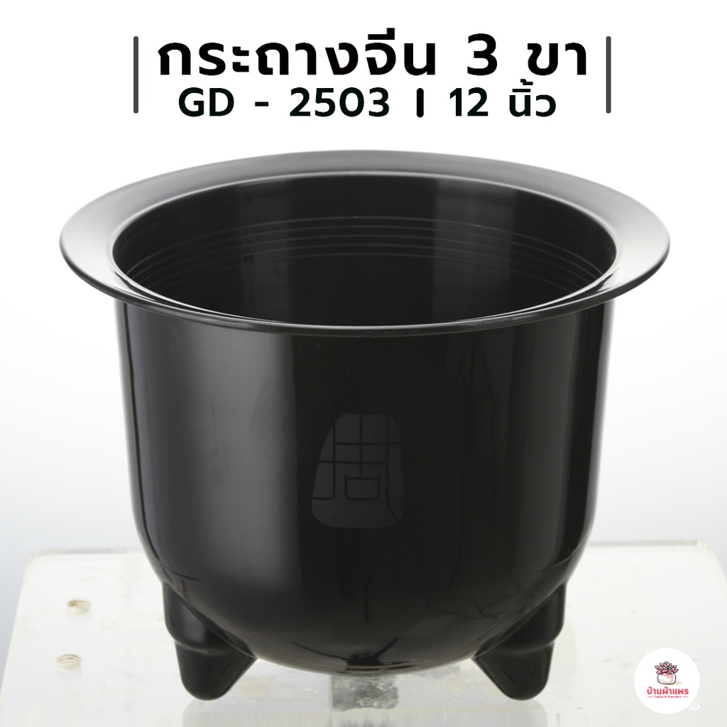 [ GD-2503 ] กระถางจีน 3 ขา 12 นิ้ว กระถางพลาสติก แคคตัส กระบองเพชร ไม้อวบน้ำ Cactus&Succulent
