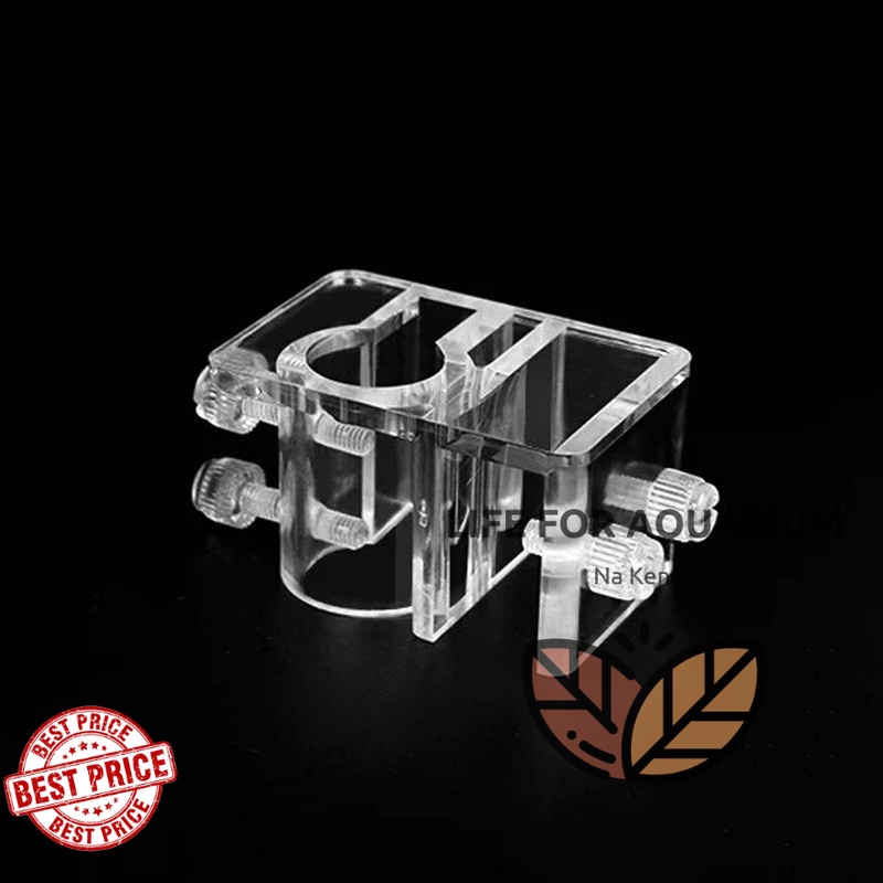ตัวล็อค Inflow-Outflow อะครีลิค โครงยึดท่อน้ำ ขายึด ใช้ได้กับ แก้ว สแตนเลส อคริลิค Inflow Outflow Li