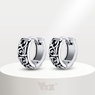 Vnox ต่างหูแหวน สเตนเลส ทรงกลม ไม่จางหาย กันแพ้ สไตล์พังก์ร็…