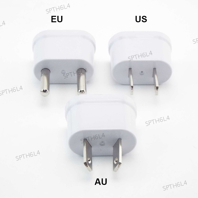 อะแดปเตอร์แปลงไฟ AC EU AU US เป็น EU AU ออสเตรเลียเกาหลี TH6L4 3 ชิ้น