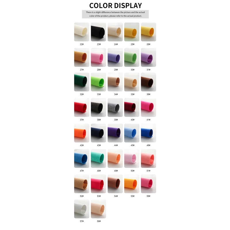 90x45 ซม.นุ่ม Felt ผ้าไม่ทอ Felt ผ้าแผ่น Patchwork DIY เย็บตุ๊กตาหัตถกรรมอุปกรณ์เสริมวัสดุ 1 มม.หนา TJ10300