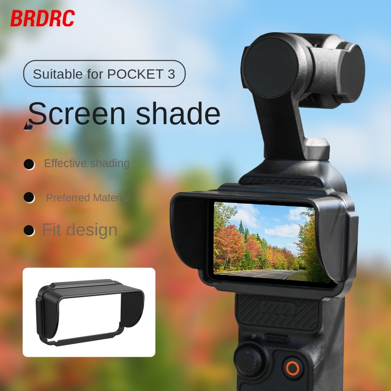 Brdrc ฝาครอบป้องกันหน้าจอ ป้องกันแสงสะท้อน อุปกรณ์เสริม สําหรับ DJI POCKET 3