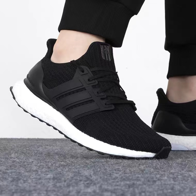 Adidas Ultra Boost 4.0 running shoes original for men and women  with box black white sneaker 2023
