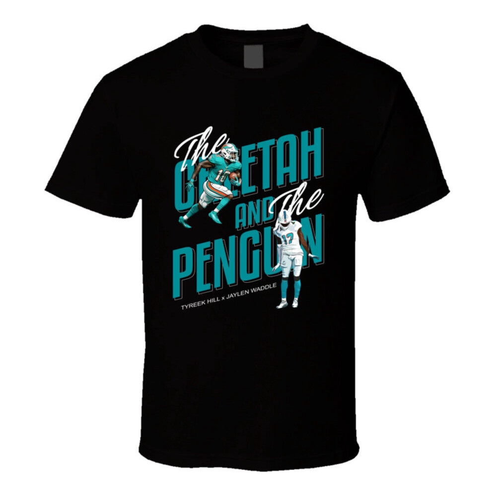 เสื้อยืดแฟนฟุตบอล Cheetah And The Penguin Tyreek Hill Jaylen Waddle Miami