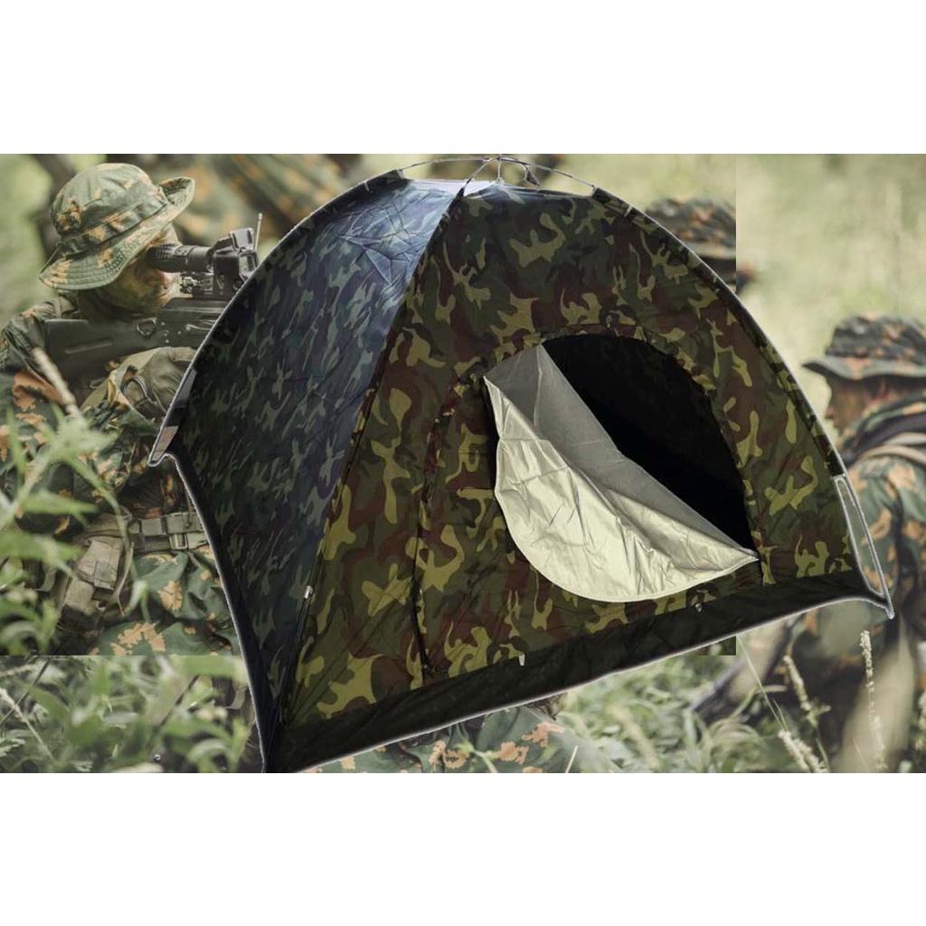 2-Person Dome Camping Tent Anti-UV anti-mosquito rainproof camping tent Forest camouflage army fan interested tent