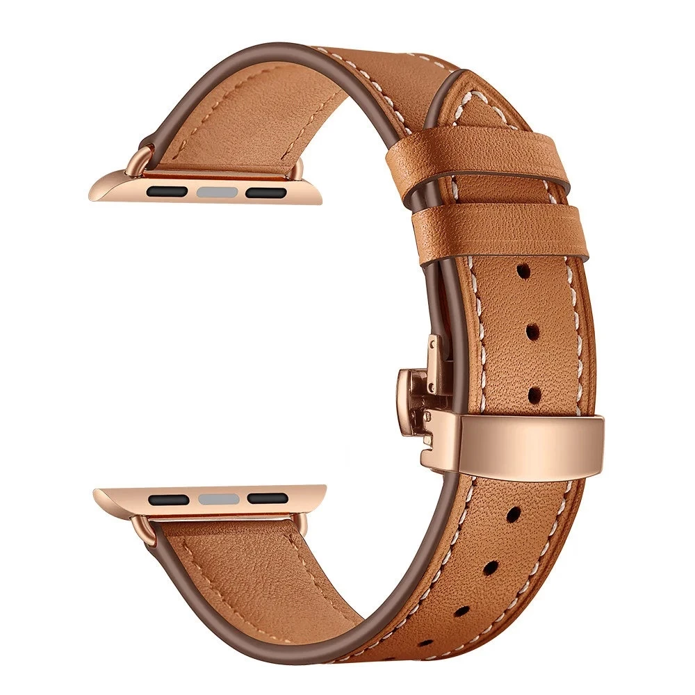 สายนาฬิกาข้อมือหนัง สําหรับ Apple watch 49/44/41/40/42/38 มม. 45 มม. 45 มม. iWatch sieries 3 5 SE 6 7 8 9 10 11 ultra 2