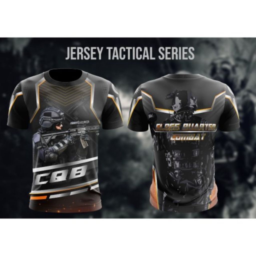 CQB cool SUBLIMATION MICROFIBER TACTICAL ROUND NECK T SHIRT