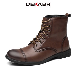 Dekabr รองเท้าบูทลําลอง แบบผูกเชือก แฮนด์เมด กันน้ํา ใส่สบาย…