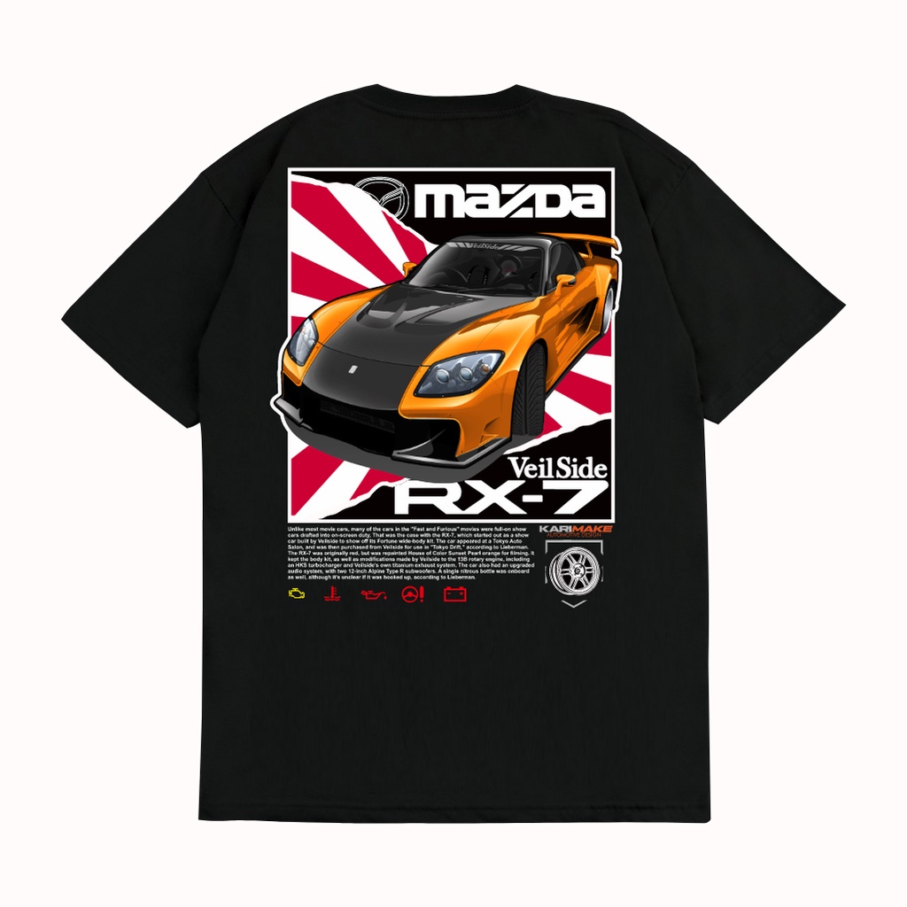 มีหลายสี เสื้อยืด ลาย Krmk Kaos MAZDA RX7 HAN TOKYO DRIFT V2 Kaos สําหรับรถยนต์