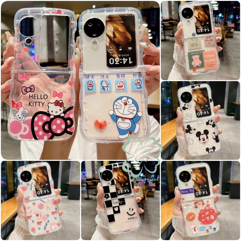 เคสโทรศัพท์มือถือ ซิลิโคน แบบบางพิเศษ แต่งหัวเข็มขัด ลายการ์ตูนน่ารัก สร้างสรรค์ สําหรับ OPPO Find N3 N2