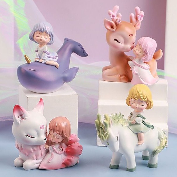 ANCIENT LEGEND ตุ๊กตาฟิกเกอร์ รูปกล่องสุ่ม สไตล์โบราณ สําหรับตกแต่ง