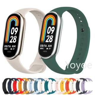สายรัดสําหรับ Xiaomi Mi Band 10 9 8 NFC ซิลิโคนกีฬา WristBand 9 สร้อยข้อมือสําหรับ Mi Band 9 8 อุปกรณ์เสริม