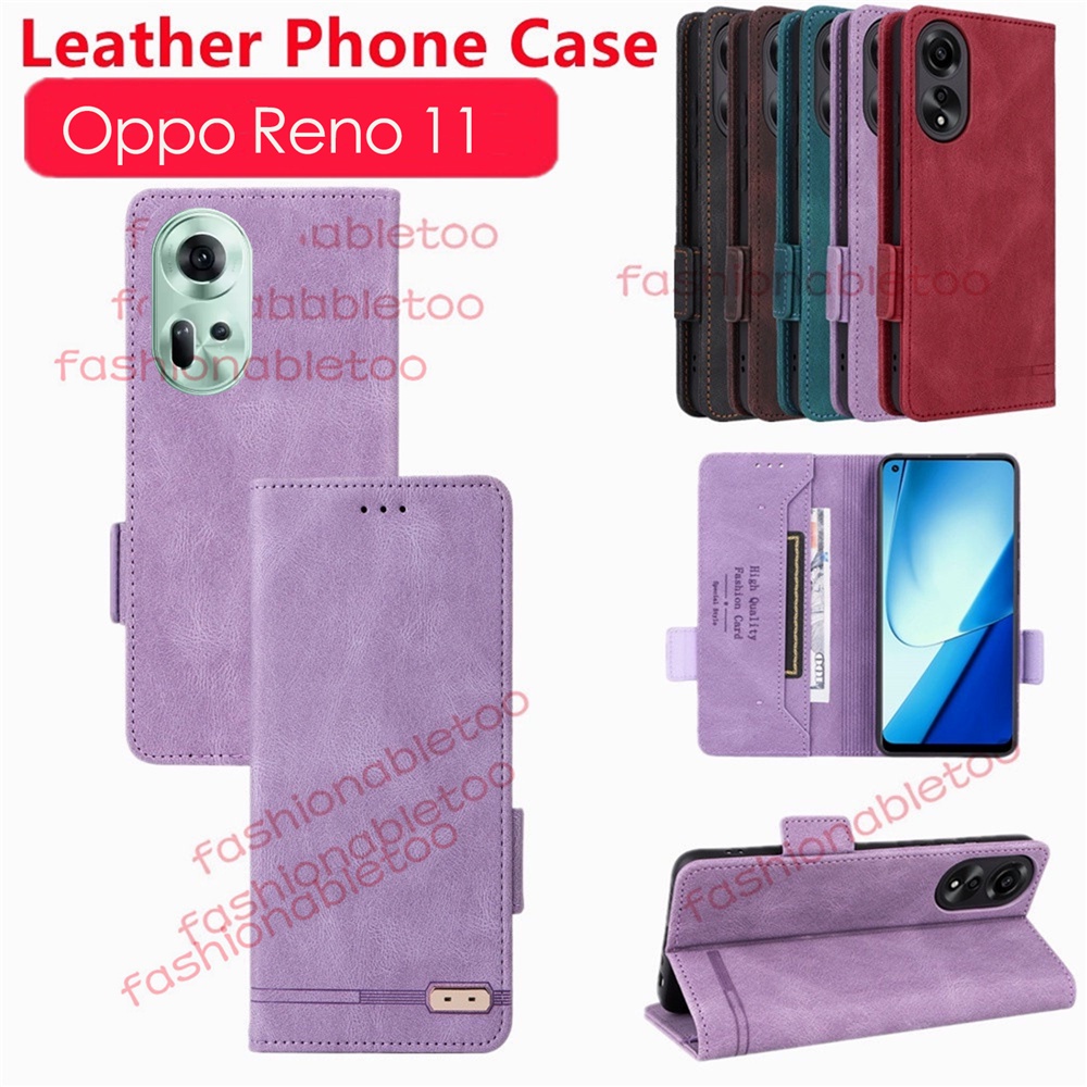 เคสโทรศัพท์มือถือหนัง ฝาพับแม่เหล็ก กันกระแทก พร้อมช่องใส่บัตร สําหรับ Oppo Reno 11 pro 11pro Reno11 pro Reno11pro Reno 11 F Reno11 F Reno11F CPH2603 CPH2599 CPH2607
