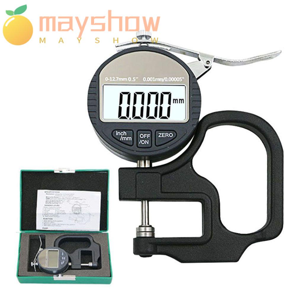 Mayshow เครื่องทดสอบความหนา 0.001 มม. ตัวบ่งชี้ เกจ อิเล็กทรอนิกส์ ไมโครมิเตอร์ หน้าปัด มาตรวัด ไมโครมิเตอร์ ดิจิทัล