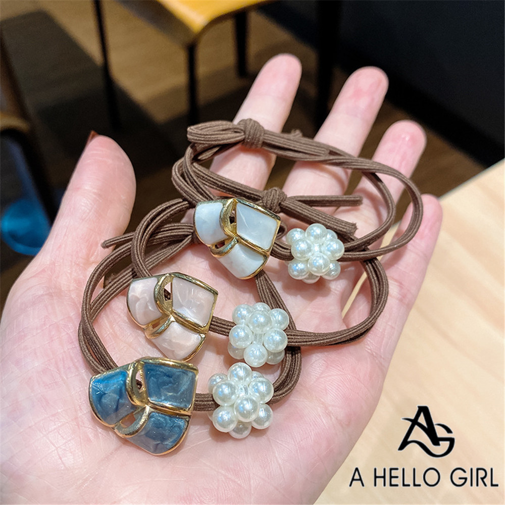 A HELLO GIRL ที่คาดผม ประดับมุก ขนาดเล็ก สไตล์ญี่ปุ่น เรียบง่าย สําหรับเด็กผู้หญ