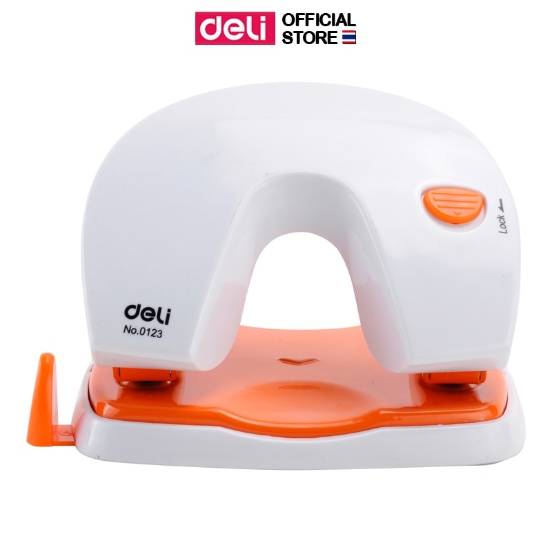 เครื่องเจาะรูกระดาษ 2 รู Deli 0123 ขนาดกะทัดรัด แข็งแรง ใช้งานง่าย สำหรับสำนักงาน Paper Punch - รูปที่ 5
