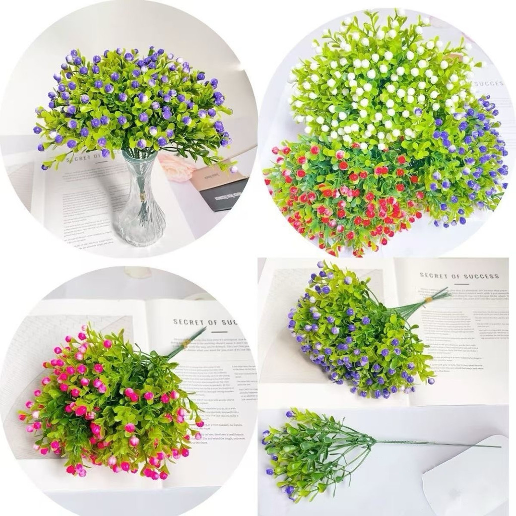 26cm ดอกไม้ปลอม ช่อดอกไม้ ดอกไม้ปลอมตกแต่งบ้าน ดอกไม้ให้แฟน ดอกไม้อมตะ ต้นมูลลารา