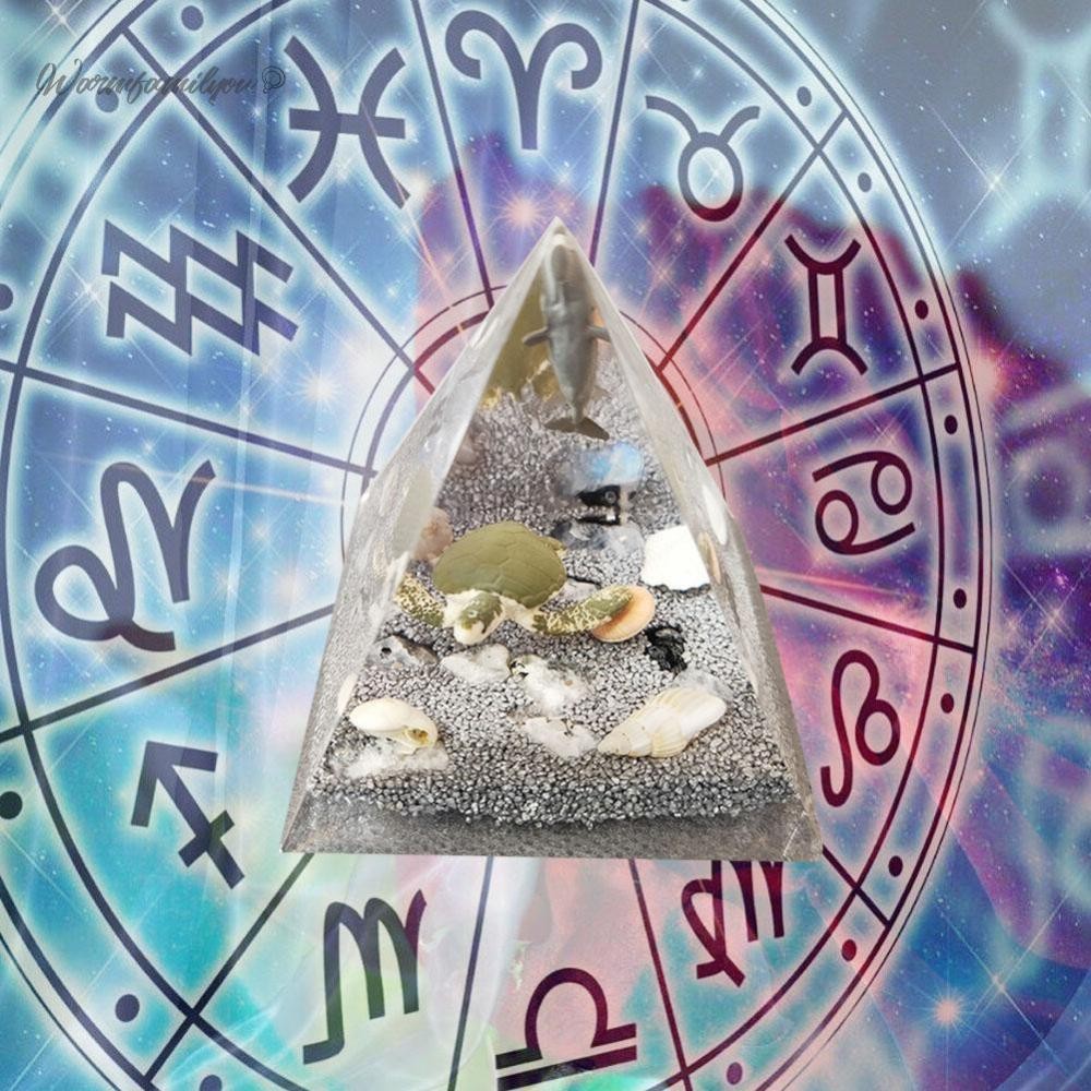 A# หินธรรมชาติ Orgonite Pyramid Crystals Orgone Energy Generator Healing Craft [Warmfamilyou.th]