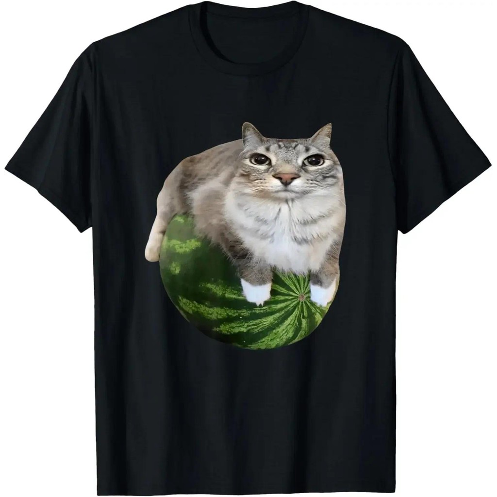 พร้อมส่ง แตงโมแมว Silly Cat Meme เสื้อยืดเสื้อพิมพ์ลายแตงโมเฮฮาเป็นเสื้อ Unisex มีสไตล์สําหรับทั้งชายและหญิง ราคา ถูกที่สุด ดีลบีเคเค แกลเลอรีภาพที่ 7