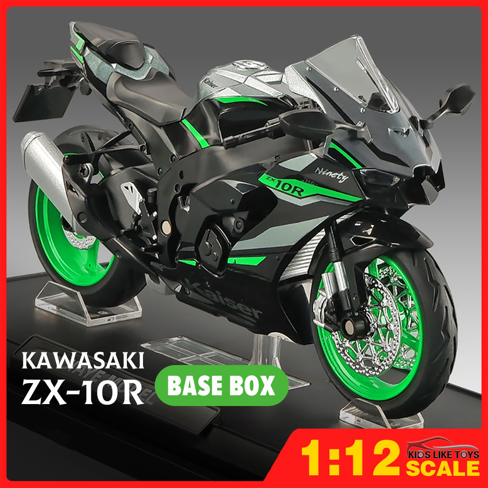 Klt 1:12 Kawasaki Ninja ZX-10R รถจักรยานยนต์ Diecast รุ่นรถโลหะผสมรถของเล่นคอลเลกชันของขวัญสําหรับเด็กเด็กผู้หญิง