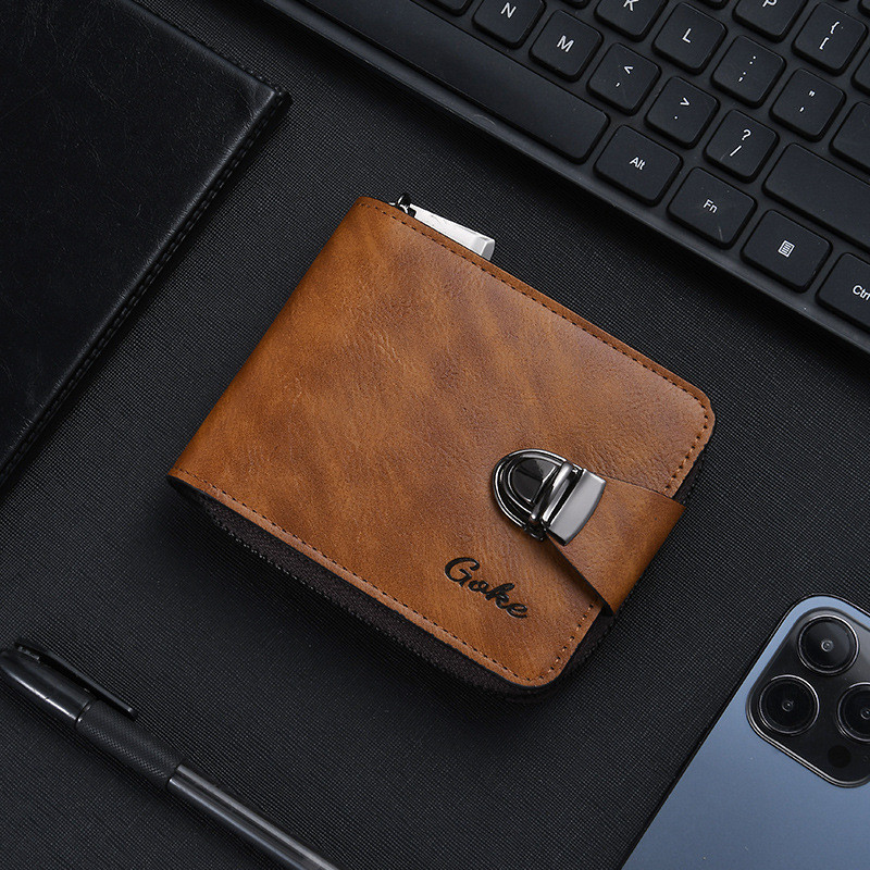 Simple Mens Short Style PU Leather Wallet Multi Card Case Folding Cash Wallet