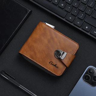 Simple Mens Short Style PU Leather Wallet Multi Card Case Folding Cash Wallet