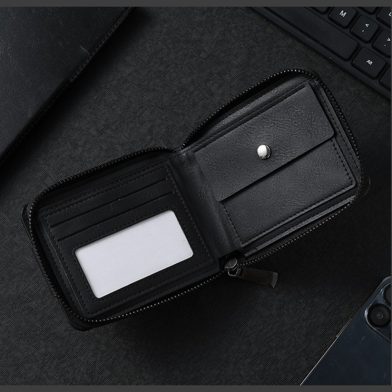 Simple Mens Short Style PU Leather Wallet Multi Card Case Folding Cash Wallet