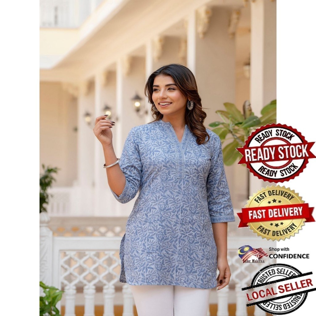 Kurti Indian Women Kurtis Top Saree Sari Punjabi Suit Readymade Kurti UD41491ASTP