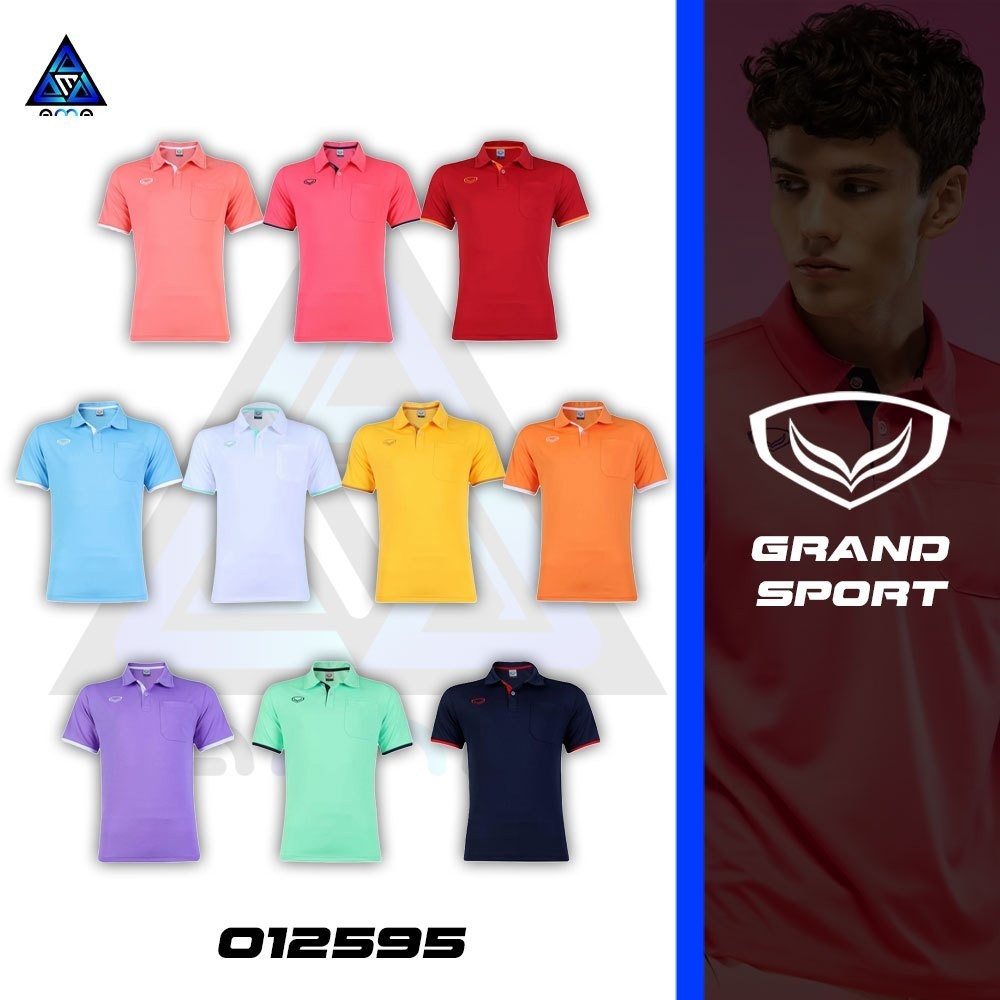 TEXT **ลดแล้วลดอีก30%**  GRAND SPORT  รหัส 012595 แกรนด์สปอร์ต เสื้อโปโลผู้ชาย ชุด 1 ของแท้100%